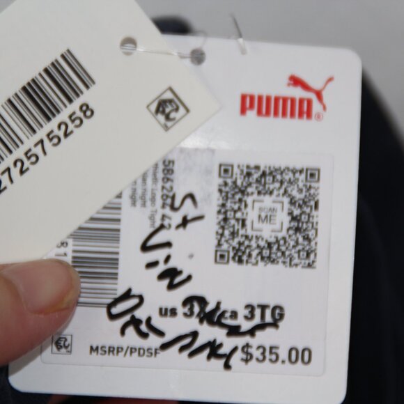 PUMA Womens Bottoms Athletic Tight Elastic Waist Stretch Black Logo Leggings 3XL - Picture 9 of 9